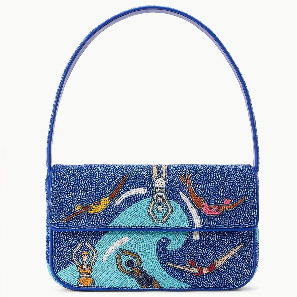 Staud Tommy Beaded Shoulder Bag